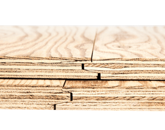 Sperrholzplatten aus Nudelholz mit Nut und Feder