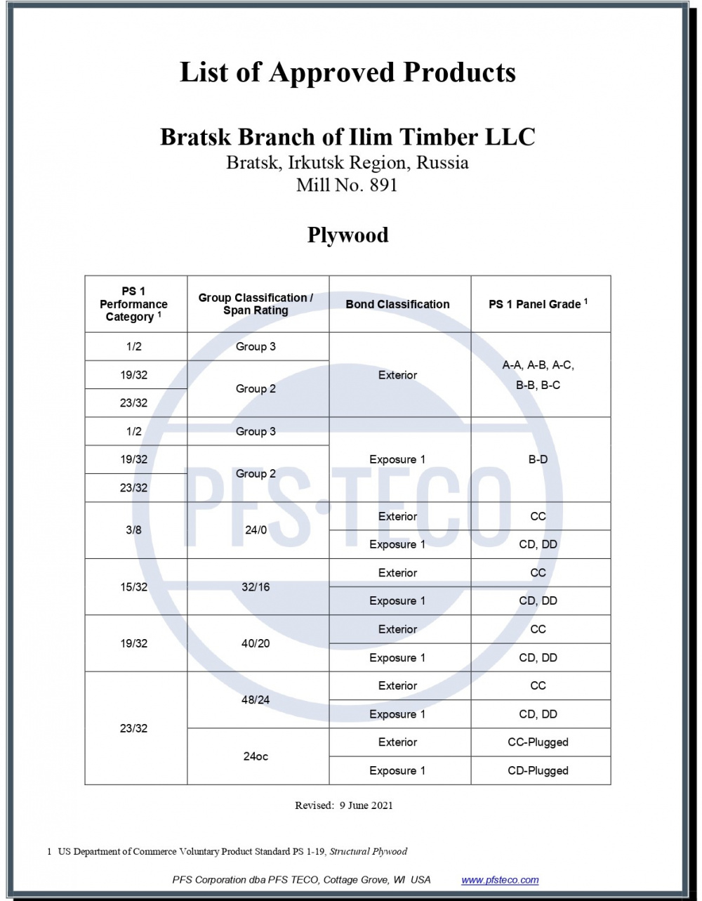 Илим Тимбер расширяет продуктовую линейку фанеры для рынка США